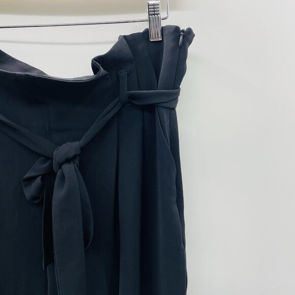 RACHEL Rachel Roy Womens Size 12 Paper Bag Tapered Pants with Belt in Black $99 - Picture 3 of 10